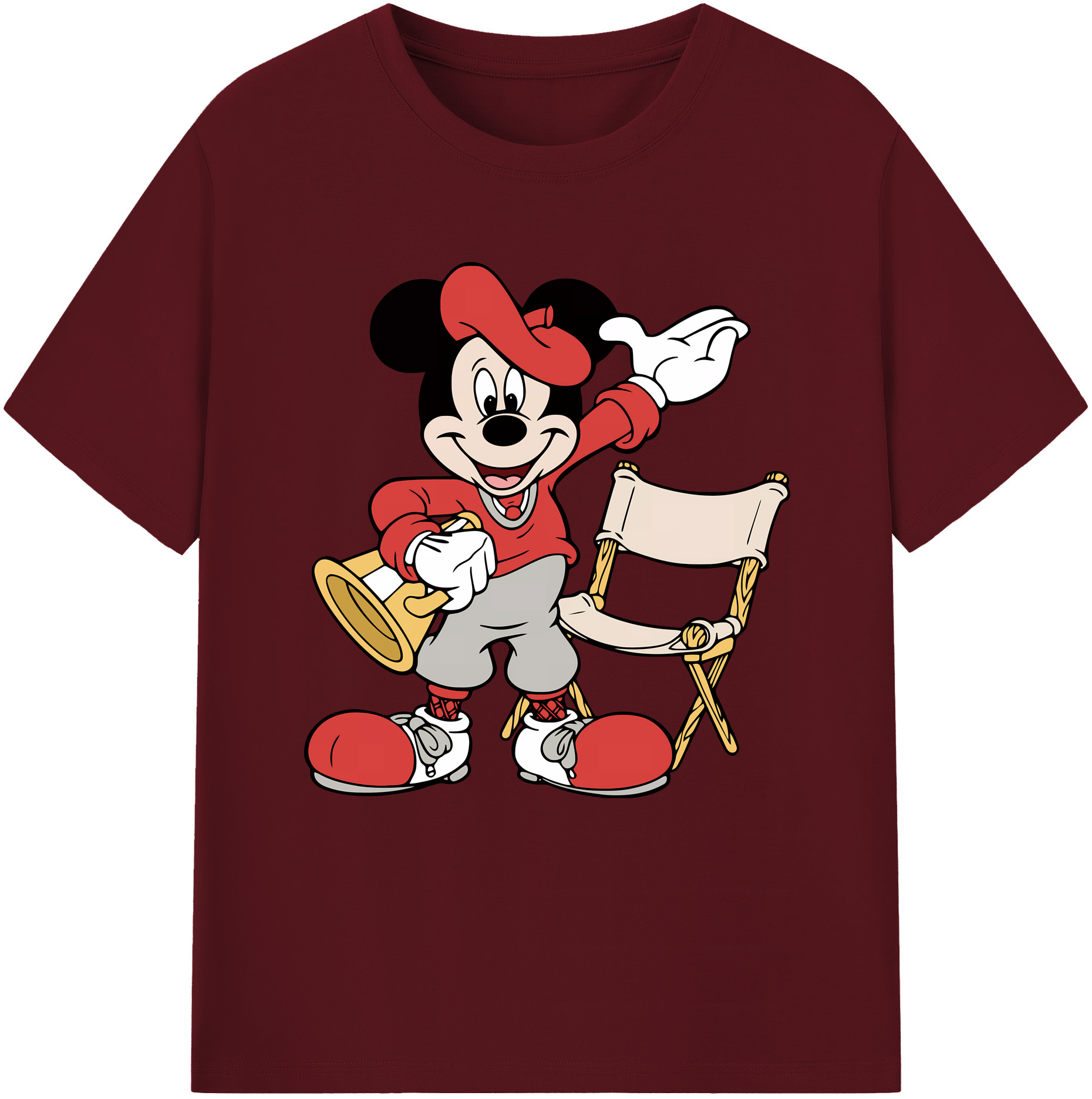 （画像用） ミッキーマウス Mickey Mouse 綿100％半袖Tシャツ（フロントプリント）